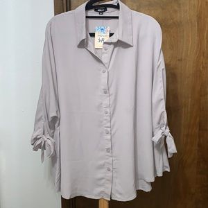 Flowy Blouse with Tie Sleeve